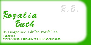 rozalia buth business card